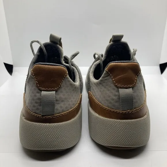Olukai Mens Nanea Li Mens 9.5 Gray Canvas Weather Resistant Casual Sneakers Shoe