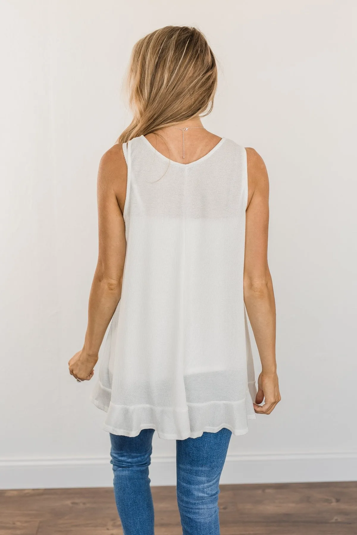 Passionate & Proud Criss-Cross Tank Top- Ivory