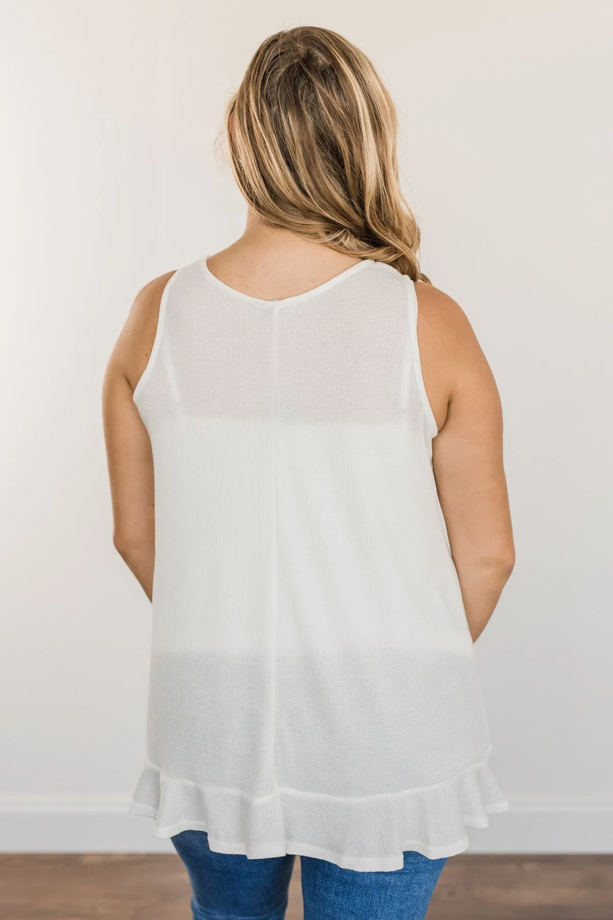 Passionate & Proud Criss-Cross Tank Top- Ivory