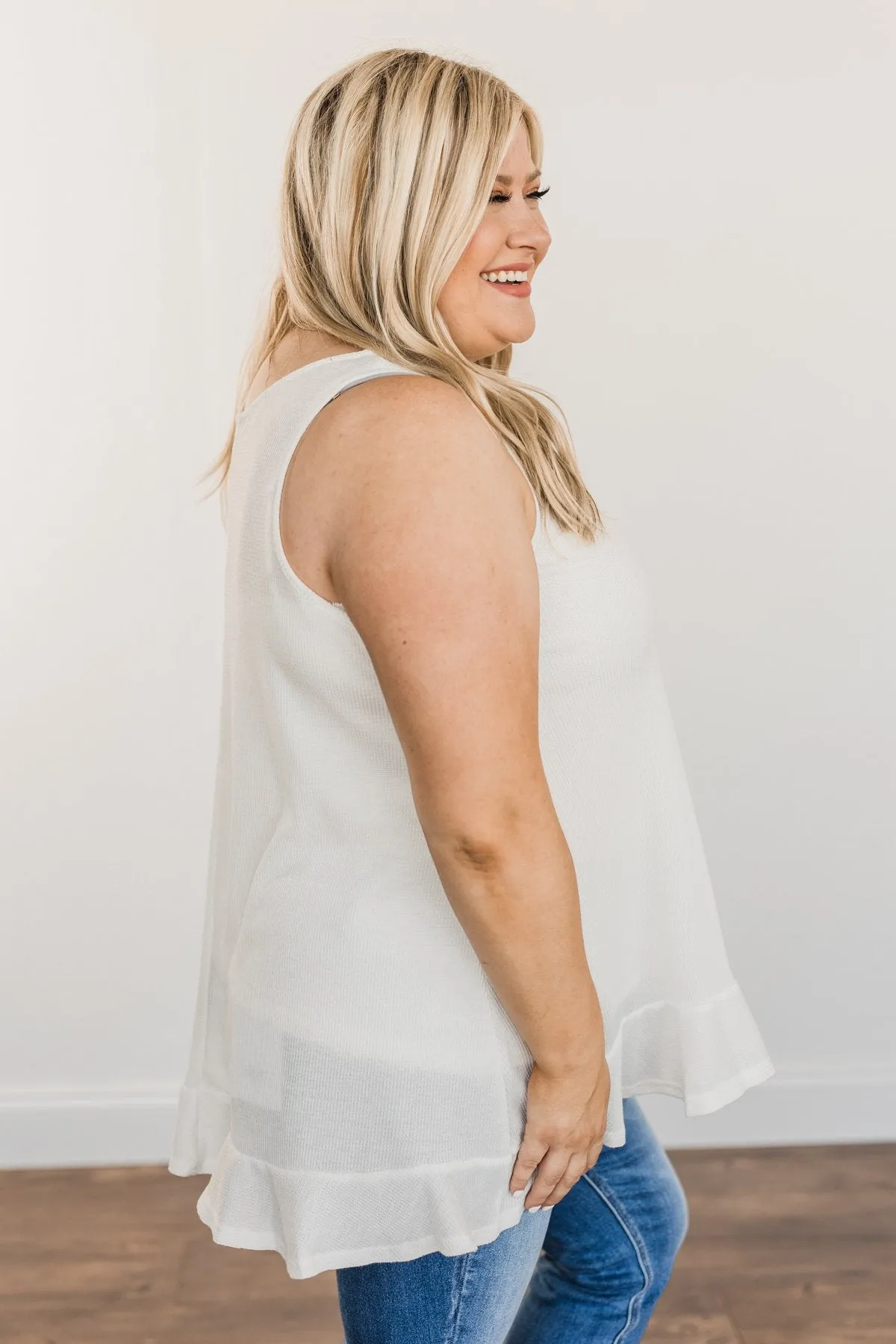 Passionate & Proud Criss-Cross Tank Top- Ivory