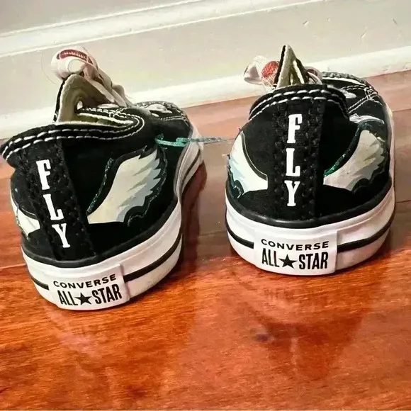 Philadelphia Eagles Converse Toddler Girls Size 10 Football Bedazzled All Star