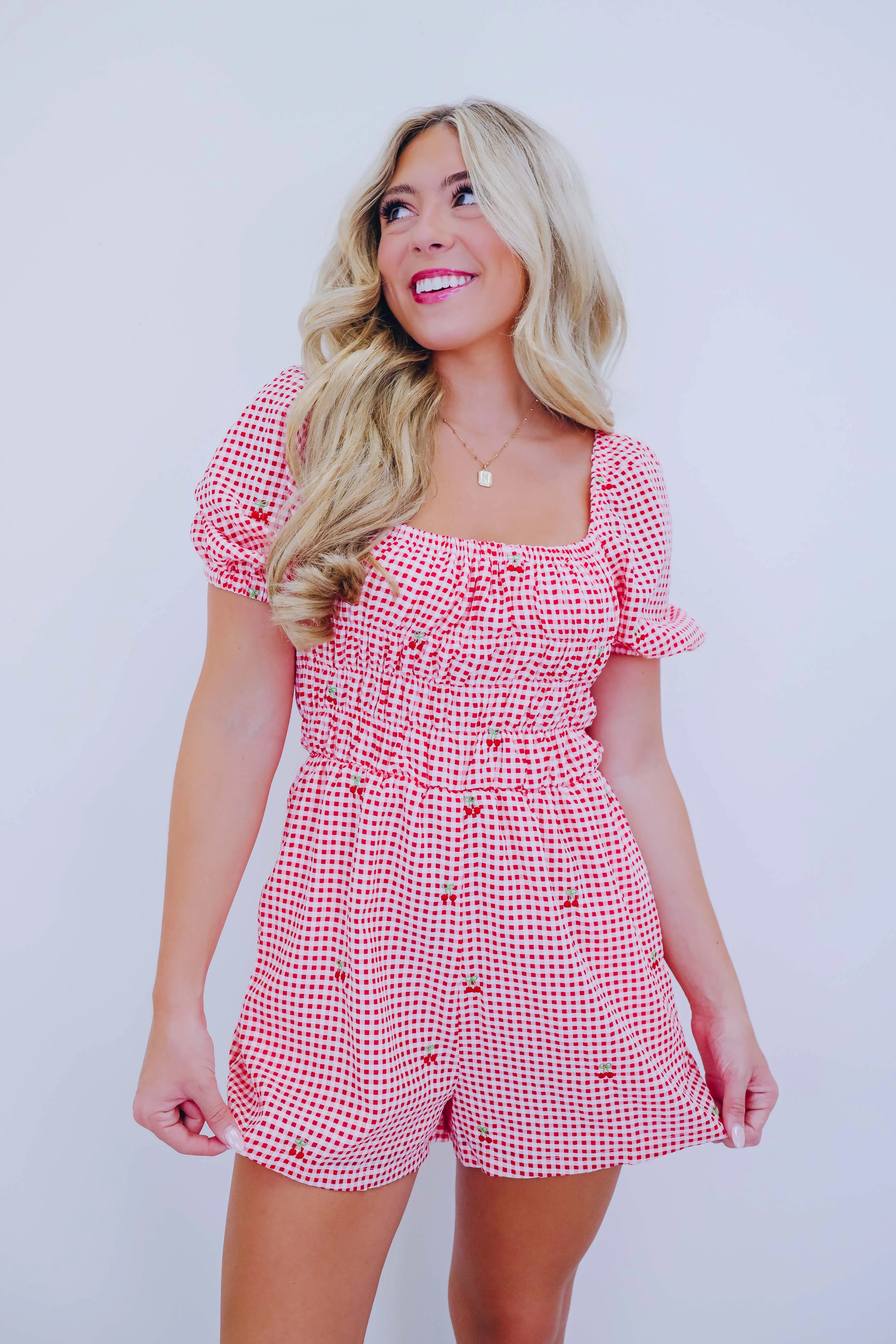 Picnic Vibes Gingham Romper