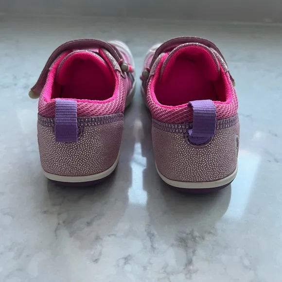 PLAE PINK DEWBERRY SNEAKERS, KIDS SIZE: 1