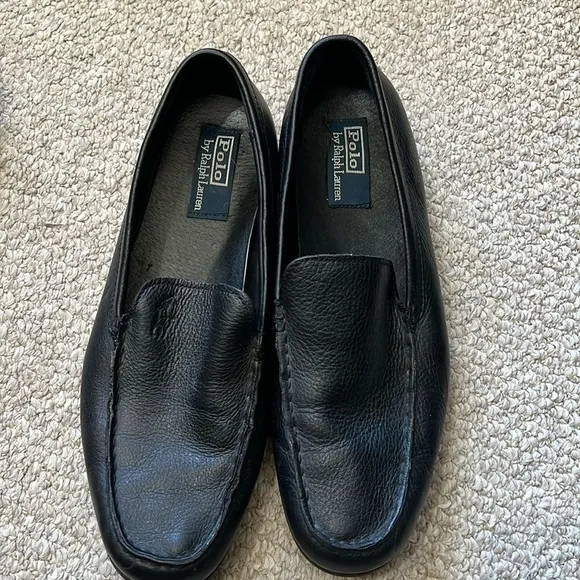 Polo by Ralph Lauren Allon black leather loafers Mens 11