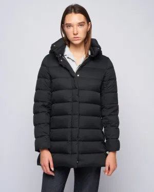 poly a-line hi-lo - nero