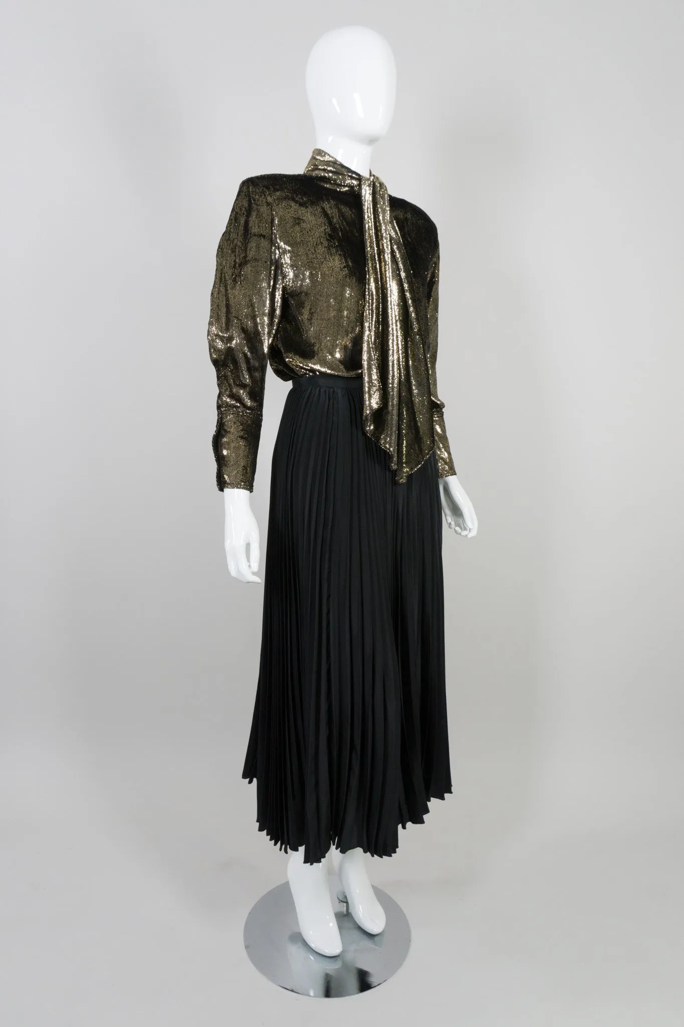 Purple Label Pleated Silk Skirt