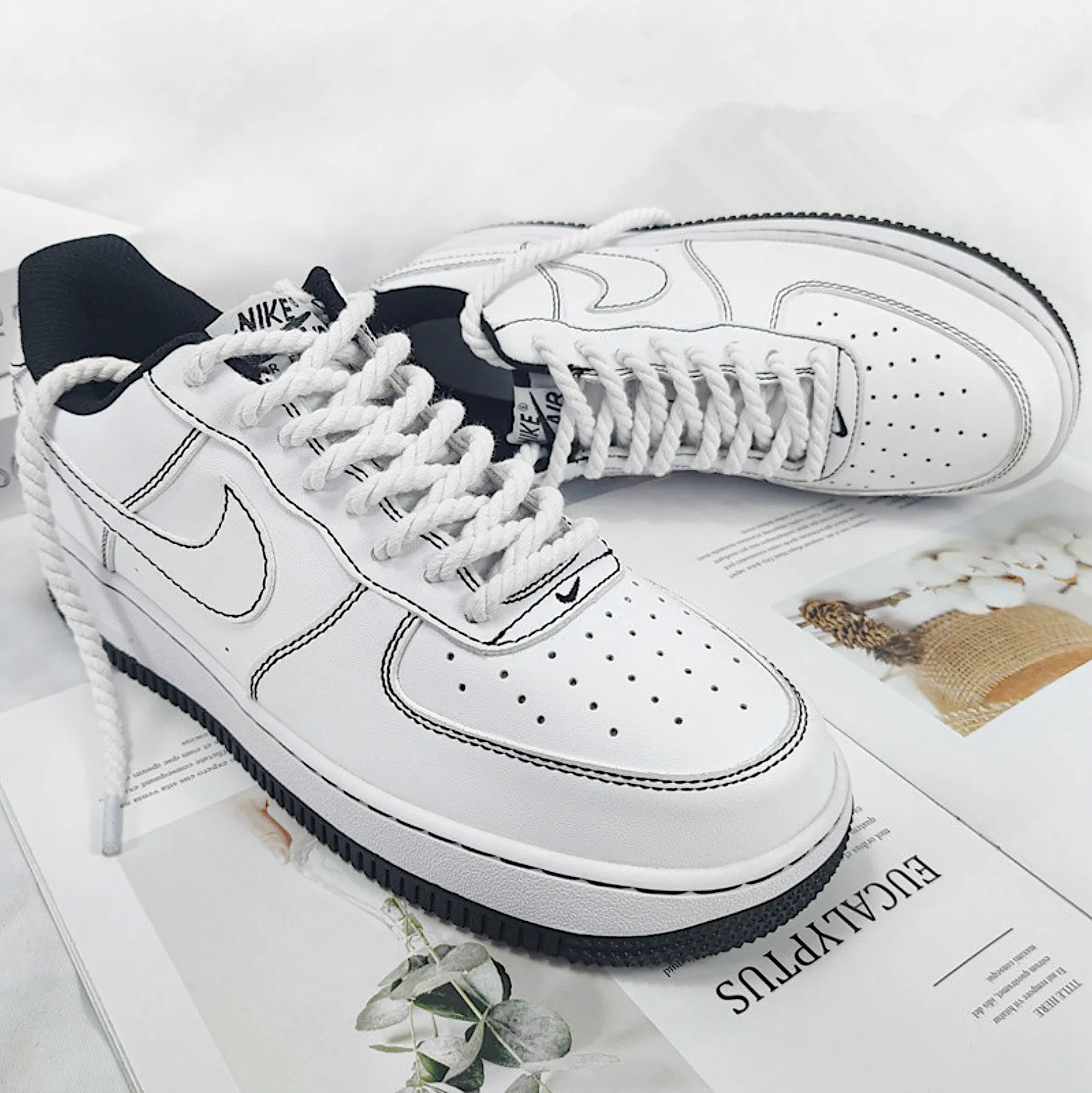 "TWISTED" Lacets Chaussures Style Corde Torsadée Jaune - URB1™