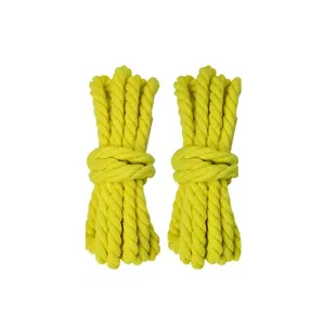 "TWISTED" Lacets Chaussures Style Corde Torsadée Jaune - URB1™