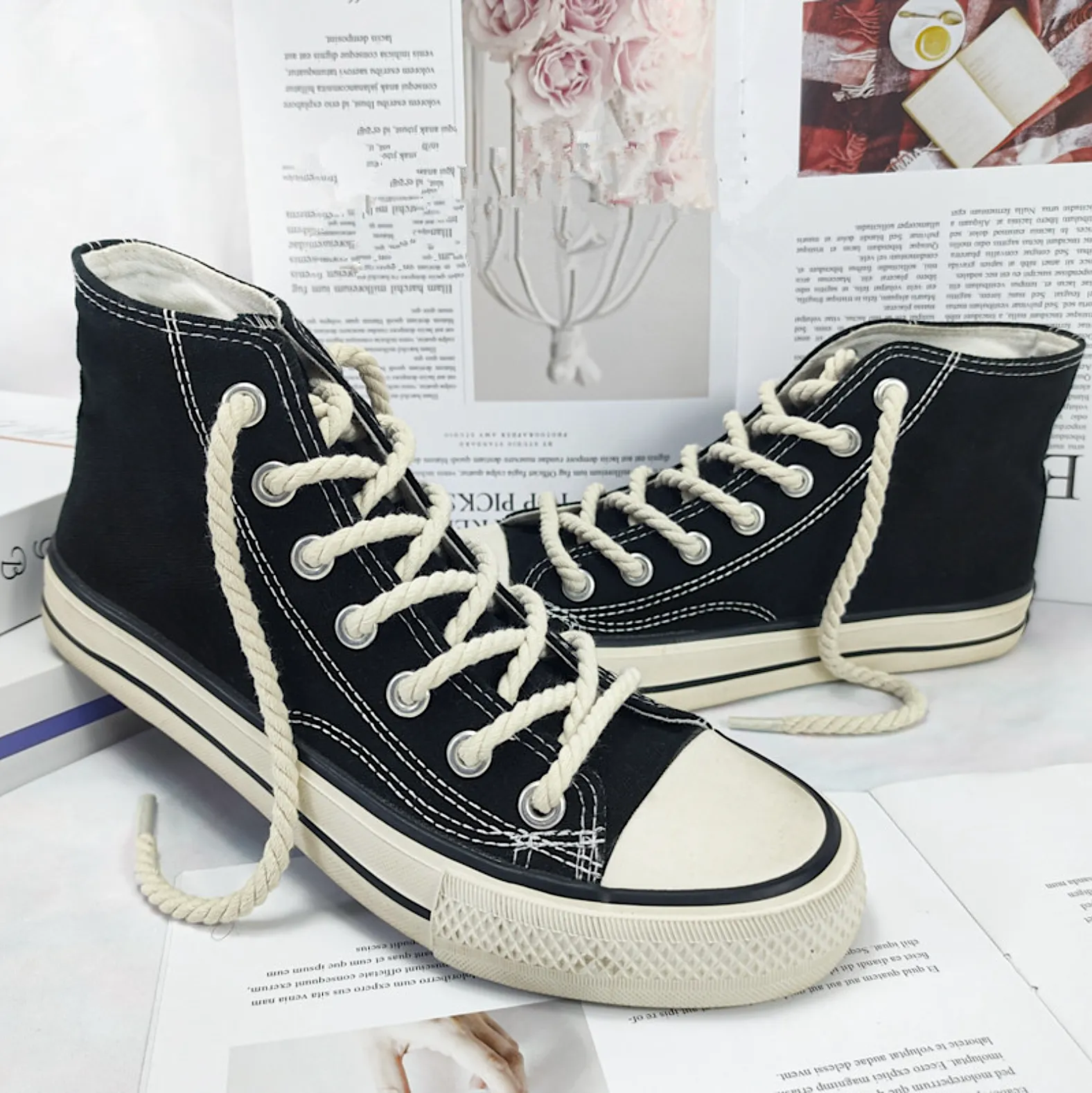 "TWISTED" Lacets Chaussures Style Corde Torsadée Jaune - URB1™