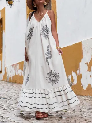 Rachel Loose V-Neck Maxi Dress
