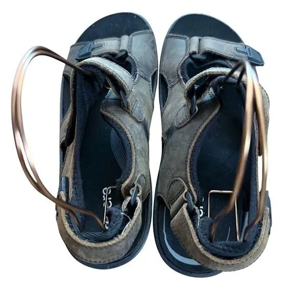 Revere Montana Crazy Horse Brown Leather Sport Hiking Camping Sandals Shoes 9