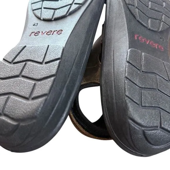 Revere Montana Crazy Horse Brown Leather Sport Hiking Camping Sandals Shoes 9