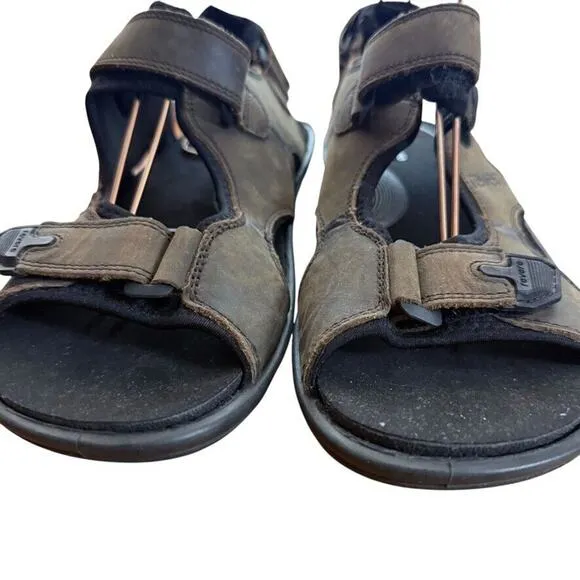 Revere Montana Crazy Horse Brown Leather Sport Hiking Camping Sandals Shoes 9