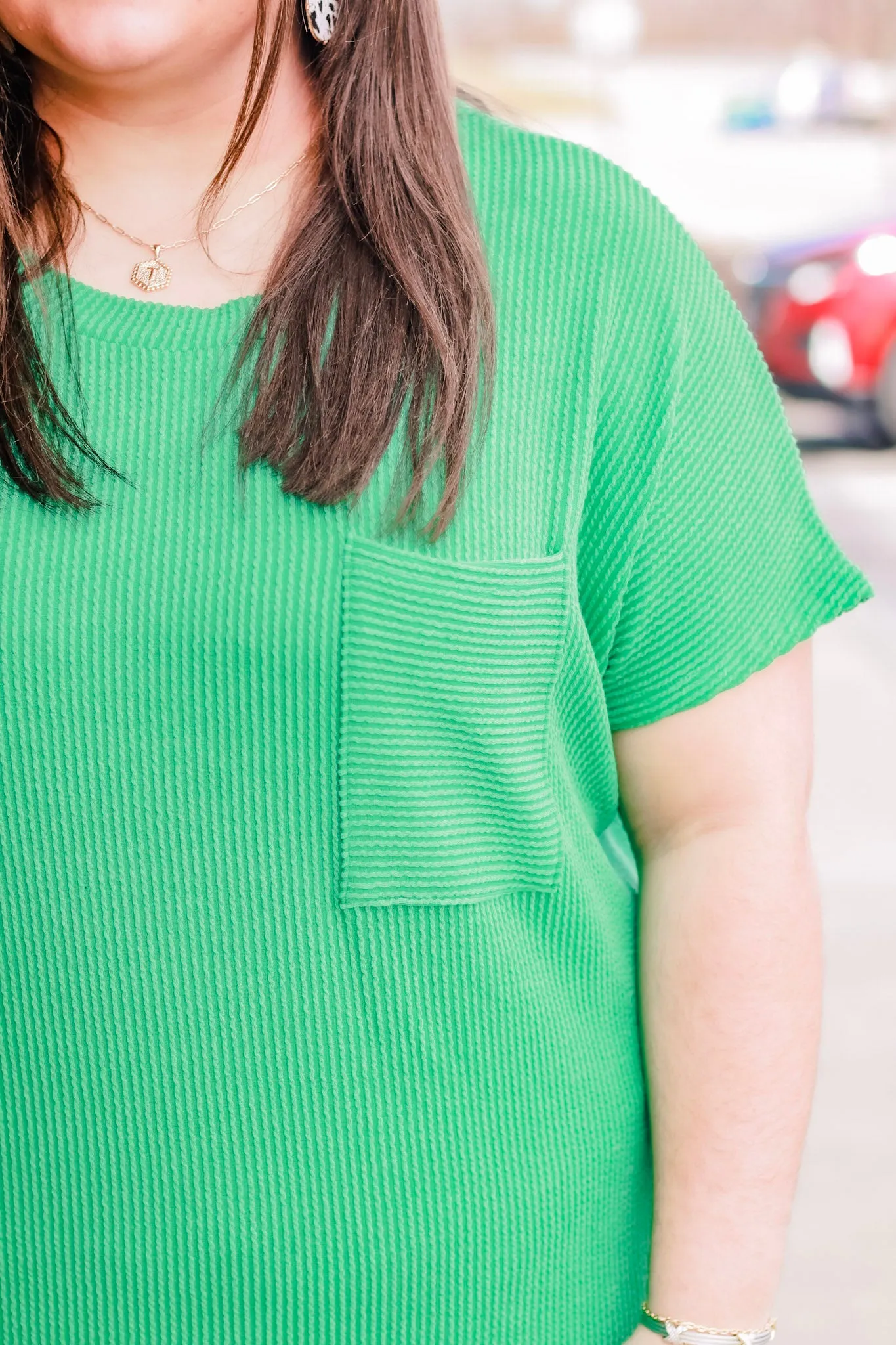 Ribbed Forever Dress in Kelly Green