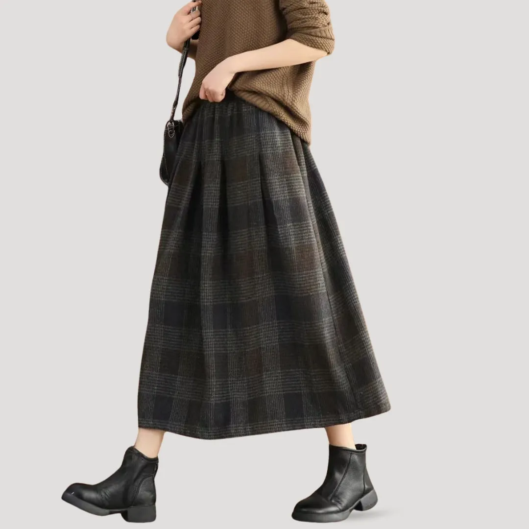 Rosalie | Plaid Maxi Skirt