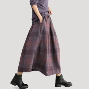 Rosalie | Plaid Maxi Skirt