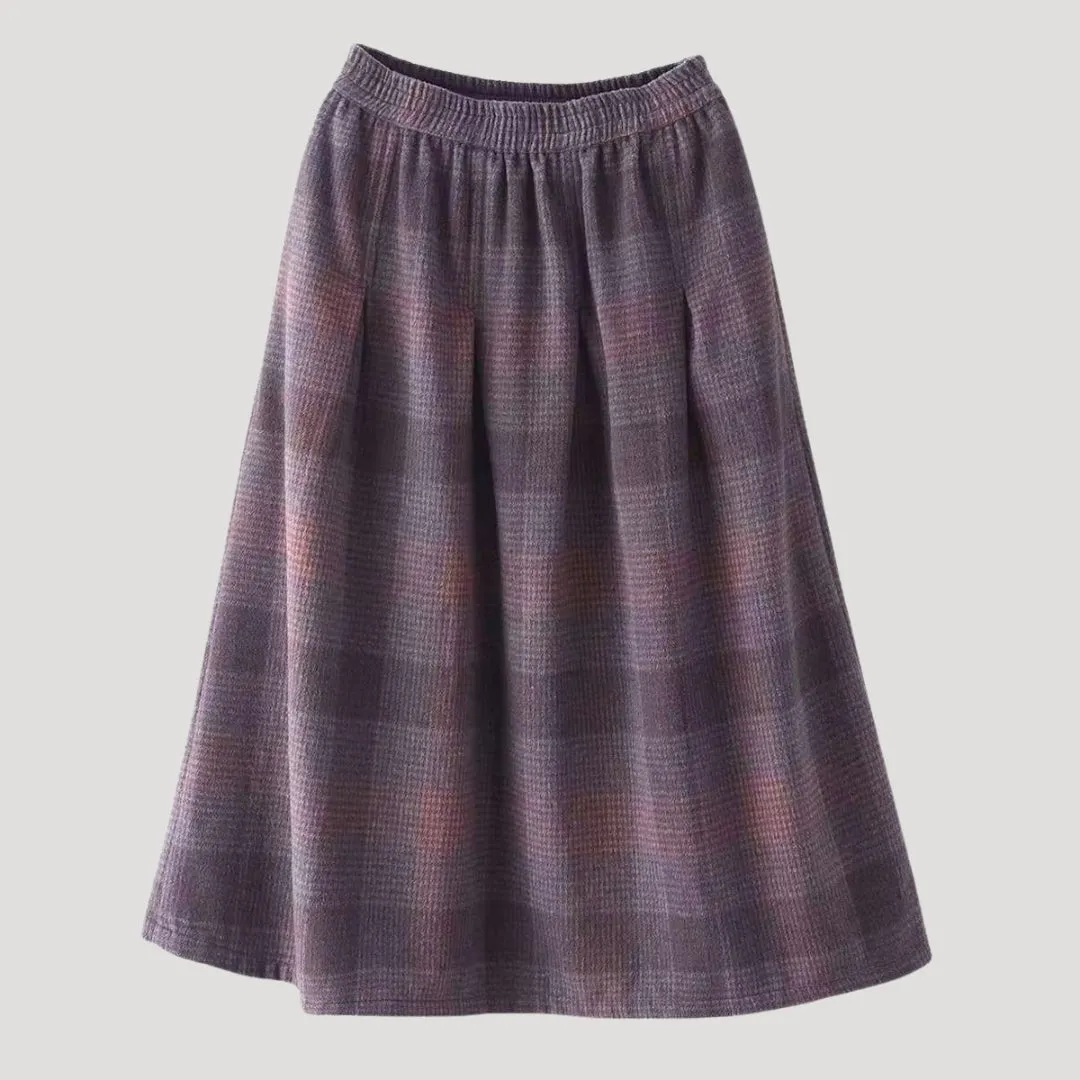 Rosalie | Plaid Maxi Skirt