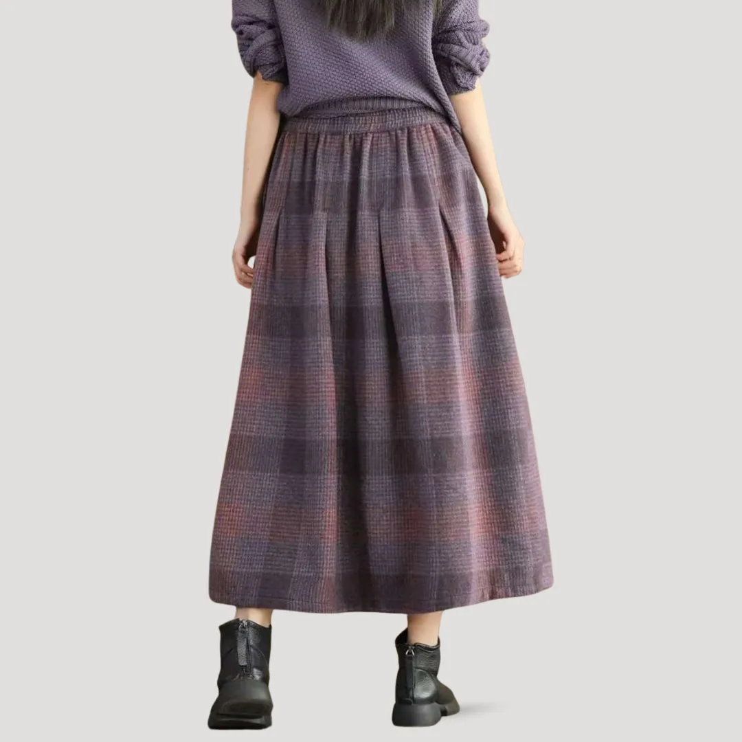 Rosalie | Plaid Maxi Skirt