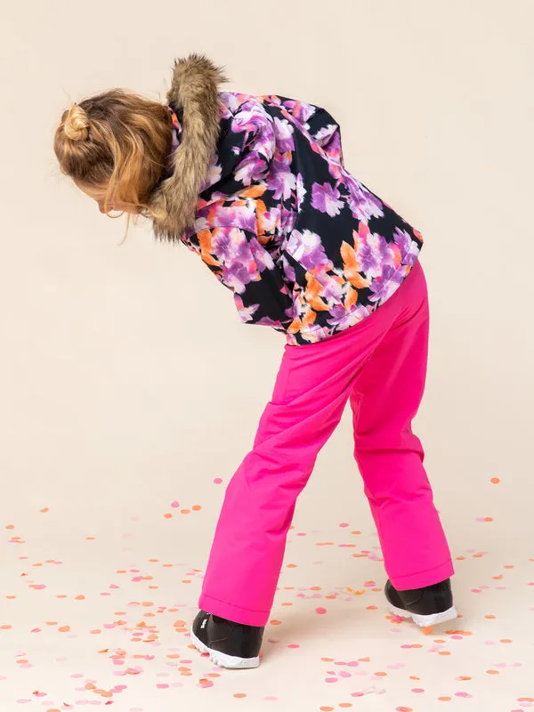 Roxy Girls Backyard Snow Pants - Shocking Pink