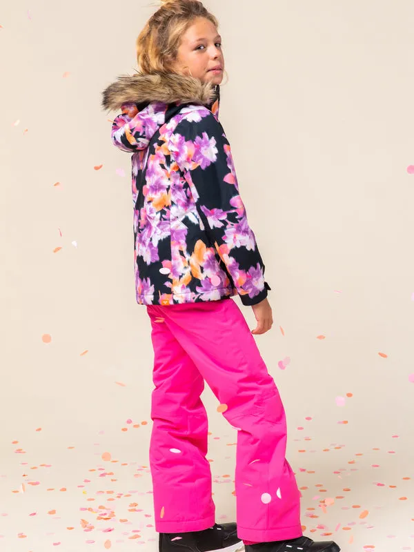 Roxy Girls Backyard Snow Pants - Shocking Pink