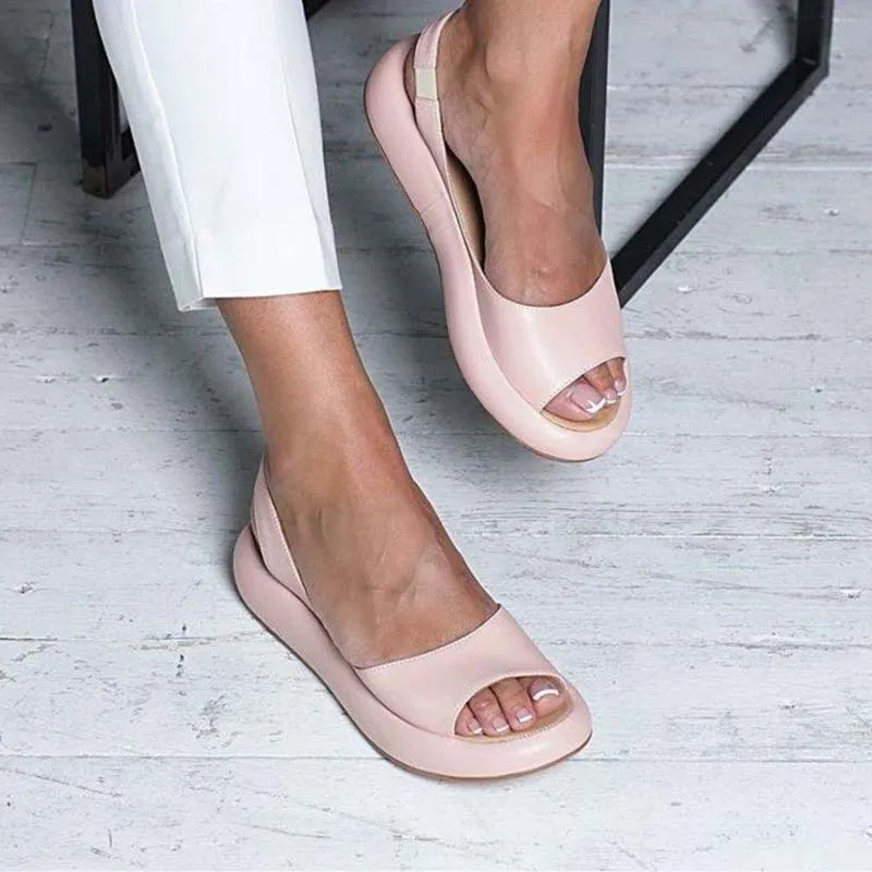 Sandals Flip Flops Candy Color Summer Rome Slip-On Breathable Non-slip Shoes Sandal Slides Solid Female