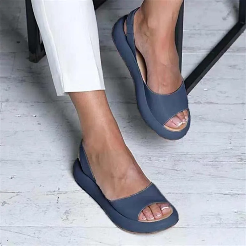 Sandals Flip Flops Candy Color Summer Rome Slip-On Breathable Non-slip Shoes Sandal Slides Solid Female