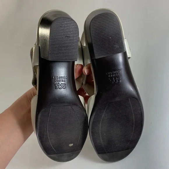 SAS Suntimer - Heeled Sandal pearl bone size 7.5 SLIM sandal supportive