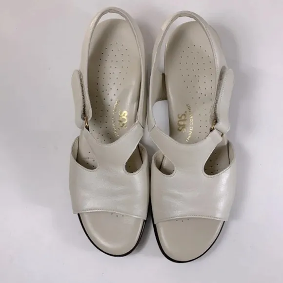 SAS Suntimer - Heeled Sandal pearl bone size 7.5 SLIM sandal supportive