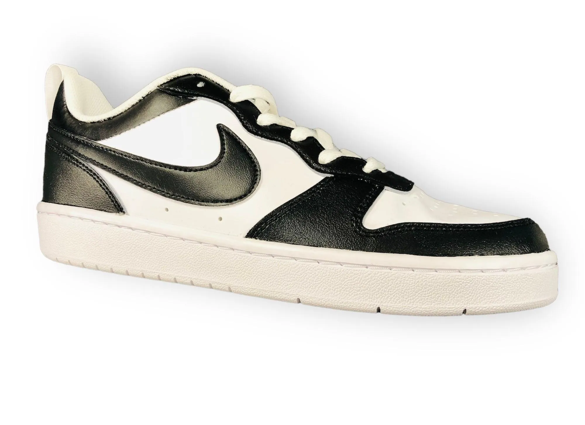 SCARPE NIKE COURT BOROUGH LOW 2 LE SNEAKERS ONE CUSTOM PANDA