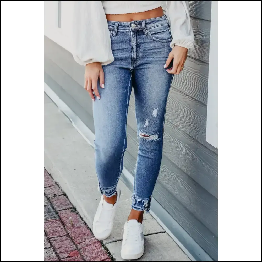 Skinny Jeans so Good, They're  Distressed Hem Cropped 😈 Needful Things