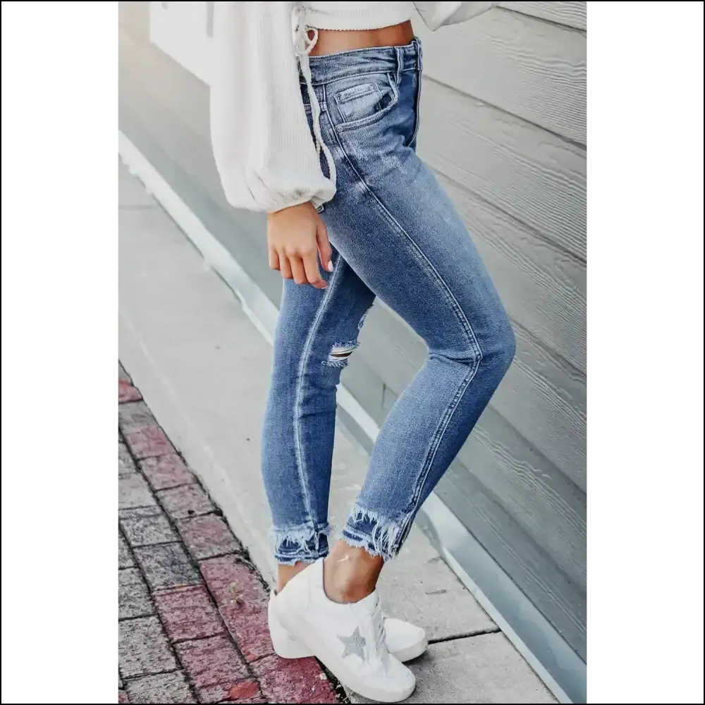 Skinny Jeans so Good, They're  Distressed Hem Cropped 😈 Needful Things