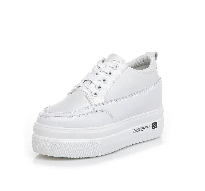 Small Size Thick Sole Silk Satin Lace Up Trainers AS127