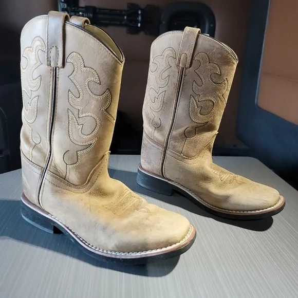 SMOKY MOUNTAIN BOOTS Kids Pueblo Dark Crazy Horse Western Boots (3520Y) Size 4.5