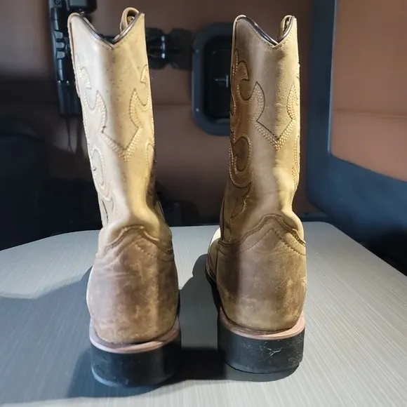 SMOKY MOUNTAIN BOOTS Kids Pueblo Dark Crazy Horse Western Boots (3520Y) Size 4.5