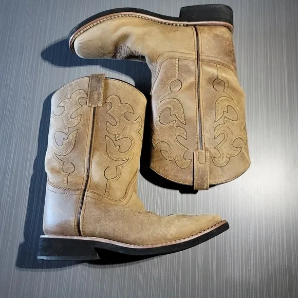 SMOKY MOUNTAIN BOOTS Kids Pueblo Dark Crazy Horse Western Boots (3520Y) Size 4.5
