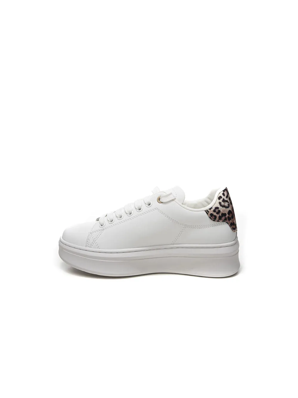 Sneakers Addict Con Tallone Stampa All Over E Logo Stampato Su Tomaia - Maculato Beige