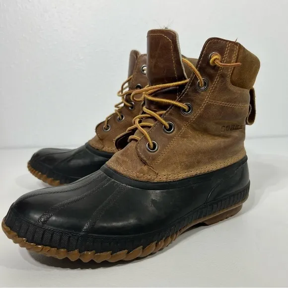 Sorel Cheyenne Lace Up Boots Men's 9.5 Waterproof Full Grain Leather Thinsulate