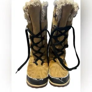 SOREL Tivoli High II Winter Snow Boots Waterproof Sz  8 mTan Lace Up