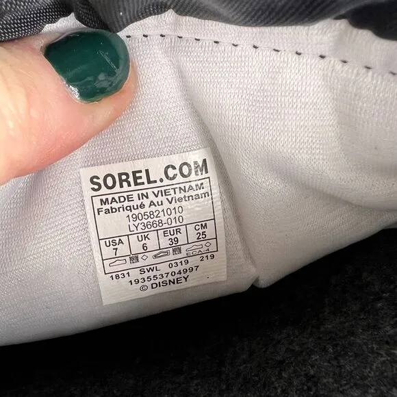 Sorel x Disney Frozen Olaf Flurry youth unisex size 7 waterproof winter boots
