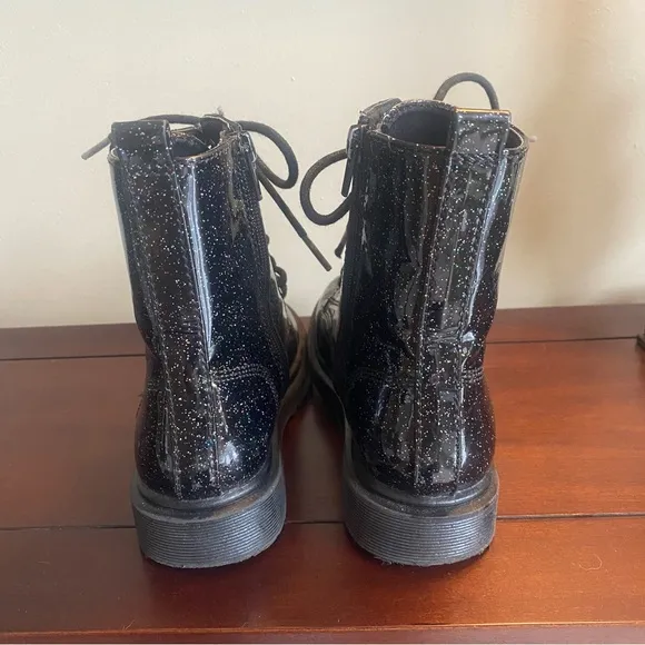 Steve Madden Girls Black/Sparkles Boots Sz 2