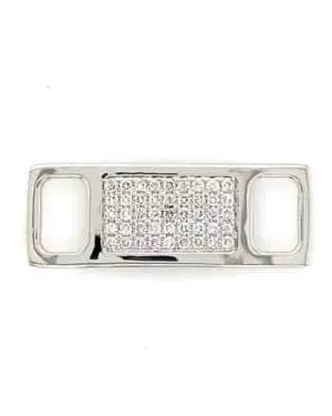 TAGS Sneaker Jewelry: Silver with White Cubic Zirconia Design