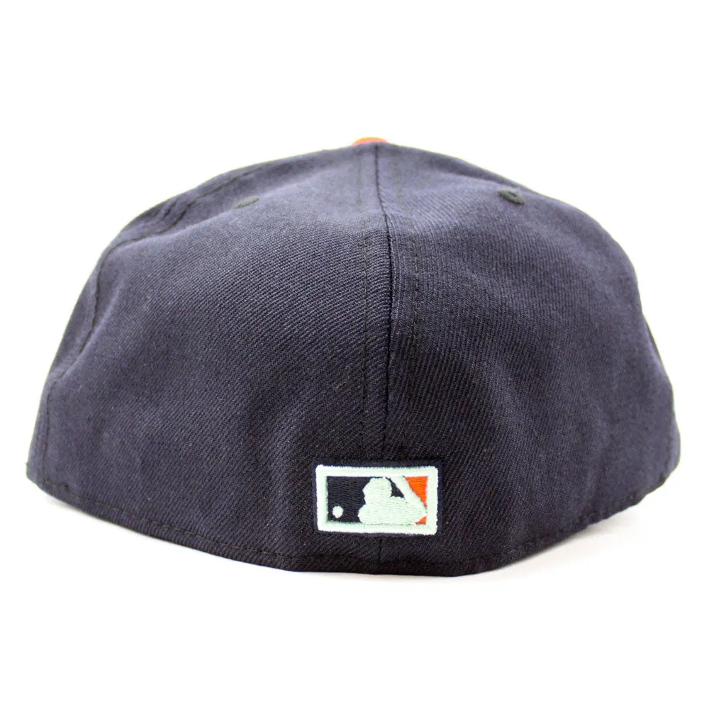 Tampa Bay Rays New Era 59FIFTY Fitted Hat (Navy Orange Lime)