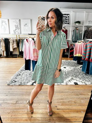 Tennis Green Stripe Dress