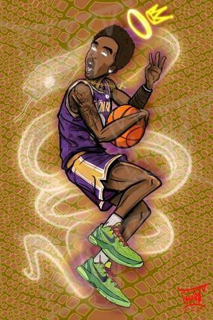 The Black Mamba Print - Lakers Purple