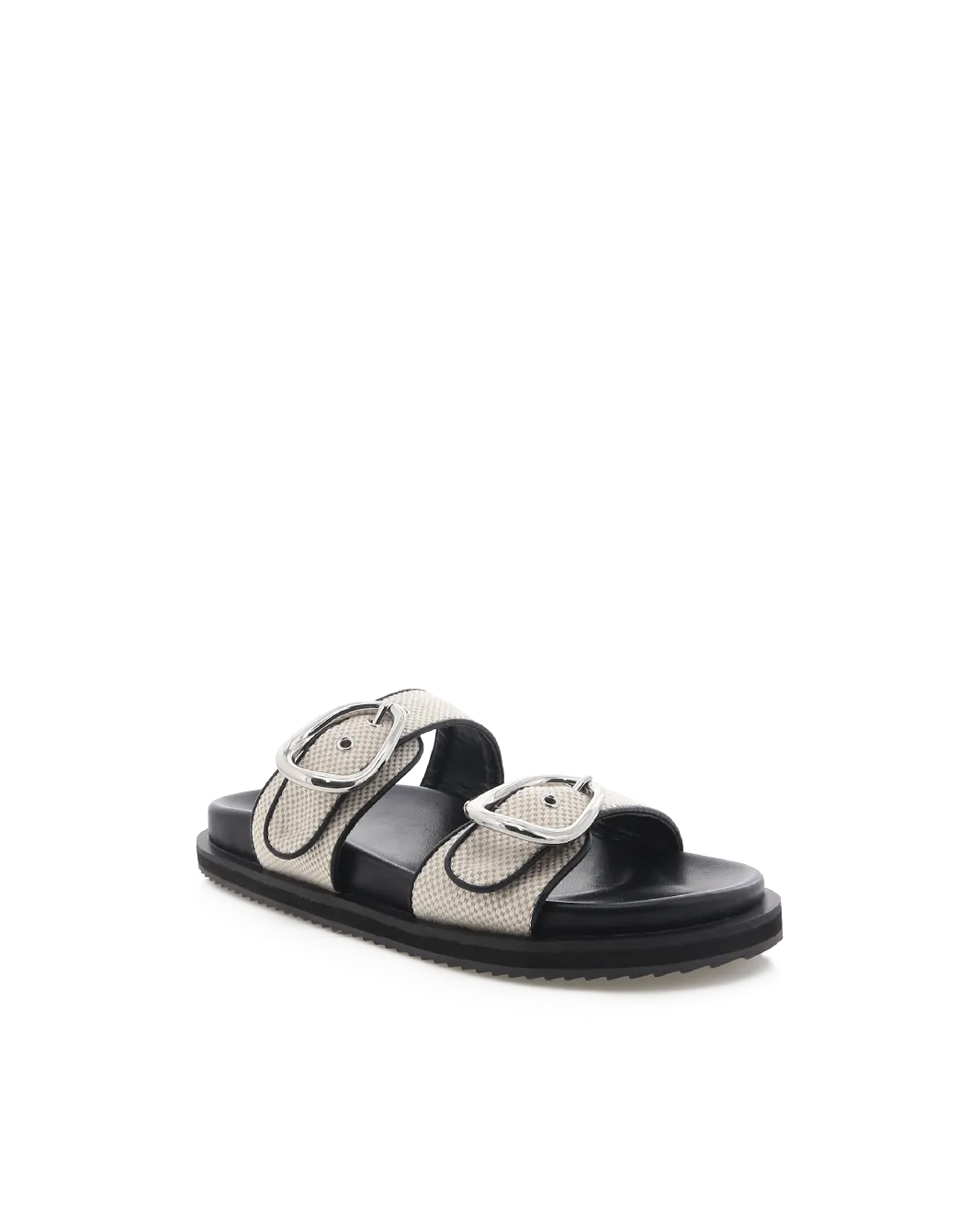 THERESA - CREAM WEAVE-BLACK