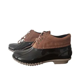 Tommy Hilfiger brown waterproof duck booties size 8