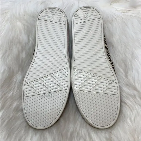 Toms Avalon Pony Hair Zebra Print Loafers Sz 42/10