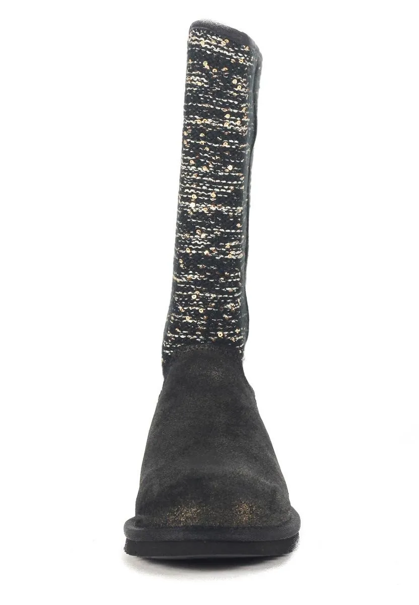 UGG Australia Camaya Knit Suede Black Boot Black