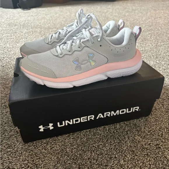 Under Armour Gray and Pink Sneakers
