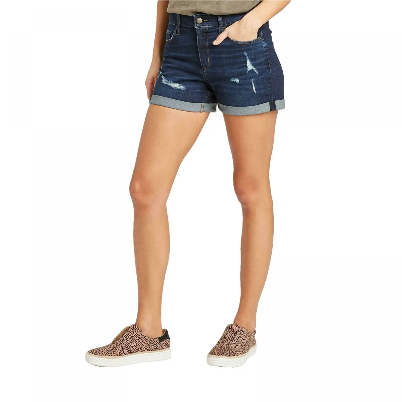 Universal Thread Women's High-Rise Distressed Jean Shorts